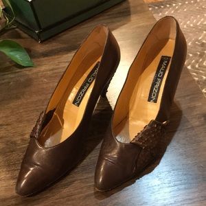 Maud Frizon brown leather heels 39